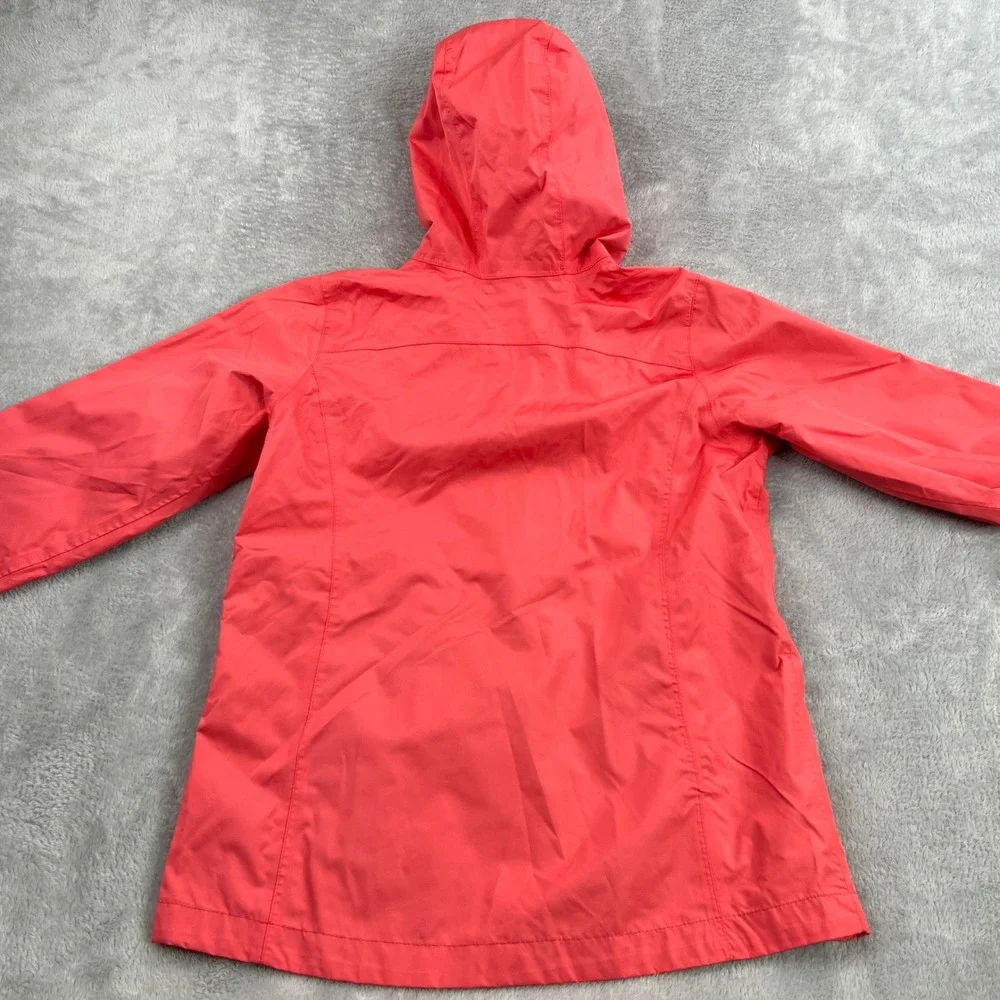 Eddie Bauer Hooded Rain Jacket 12 Coral Pink Kids Lightweight Outdoor Gorpcore